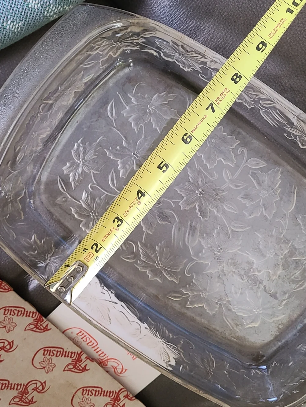 Vintage Princess House Exclusive Fantasia Glass Lasagna Baking 13.5x8.5x2 - Picture 8 of 8